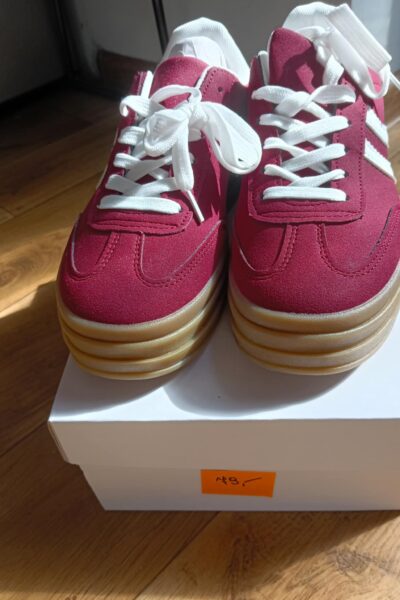 Adidasy zamszowe bordowe