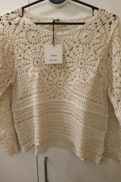 Bluzka ażurowa długi rękaw