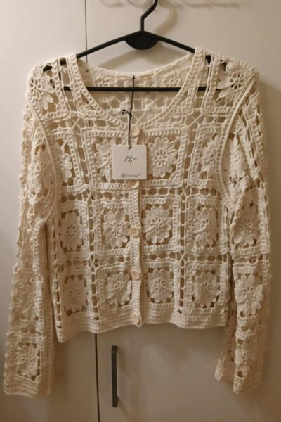 Sweter ażurowy rozpinany