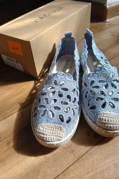 Espadryle niebieskie