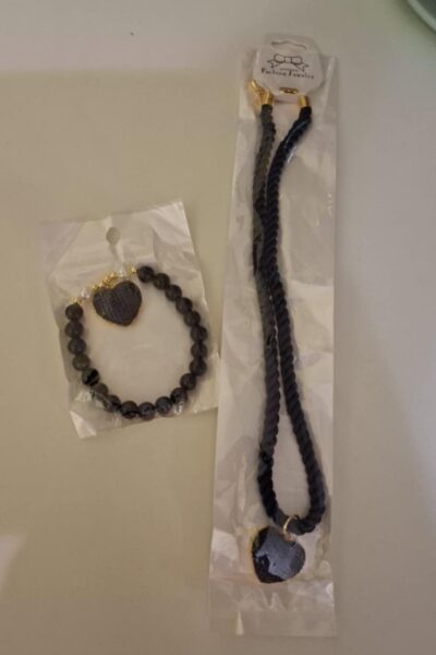 Komplet granatowy z sercem