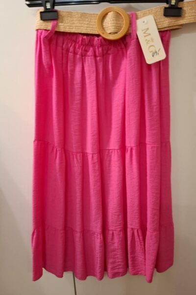 Spódnica fuksja falbany
