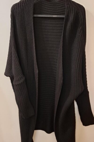 Kardigan długi czarny